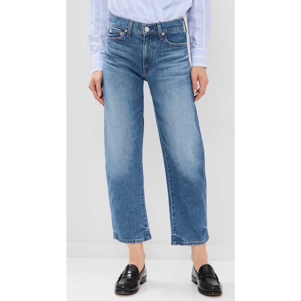 AYR The Knockout Sz 31 Hot‎ Take Blue Barrel Leg High Rise Jeans